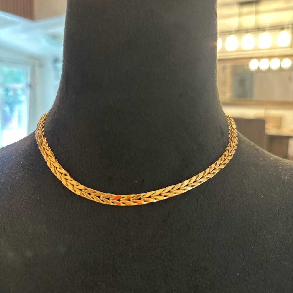 Monet Classic Gold-Tone Wheat Chain Choker Necklace - Women's Jewelry